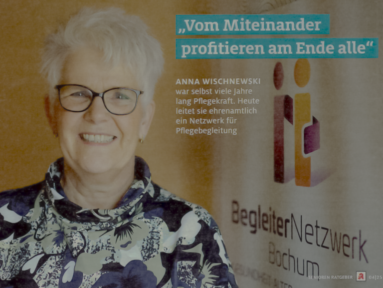 RÜCKHALT! Artikel im Senioren Ratgeber für pflegende Angehörige